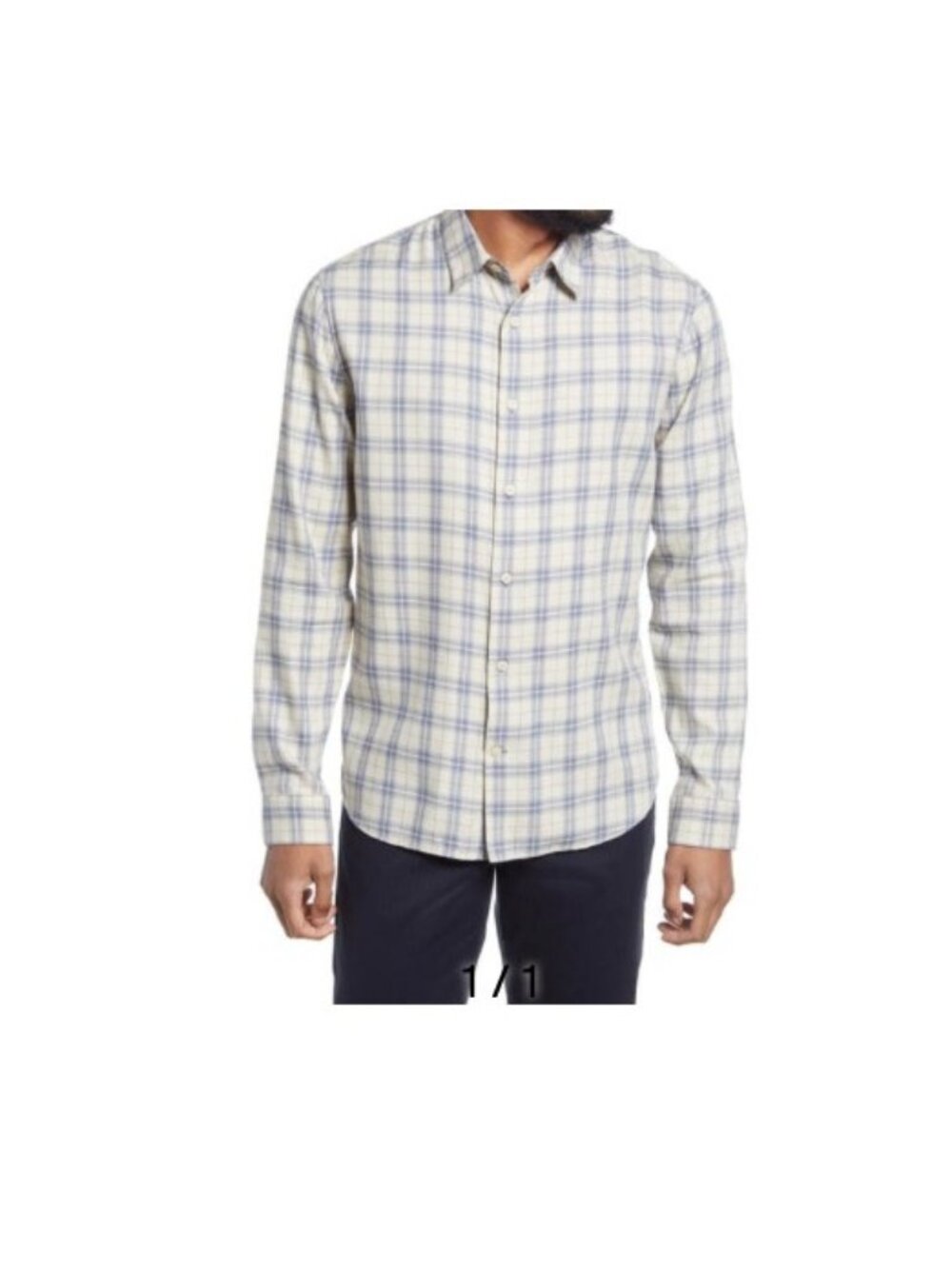 Vince Weekday Plaid Classic Fit Sport Shirt Mens Large Button Up